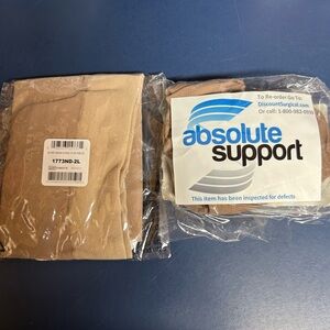 Absolute Support Compression Stockings Sheer Beige Knee High 15-20 mmhg size 2L
